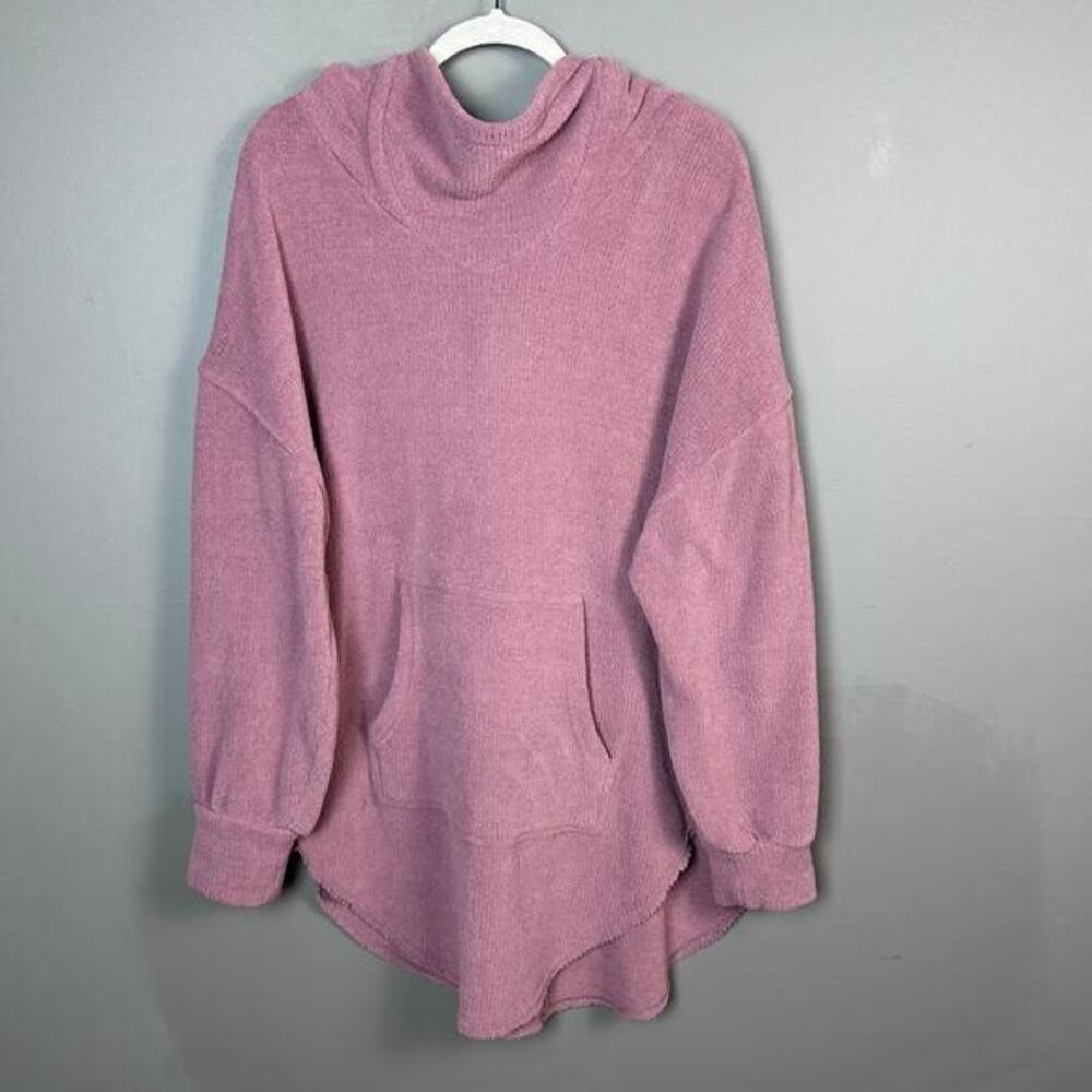 Free People Beach sweater small hoodie oversized cozy pink long